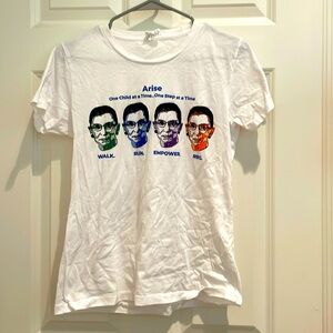 White T-Shirt with Ruth Bader Ginsburg Images